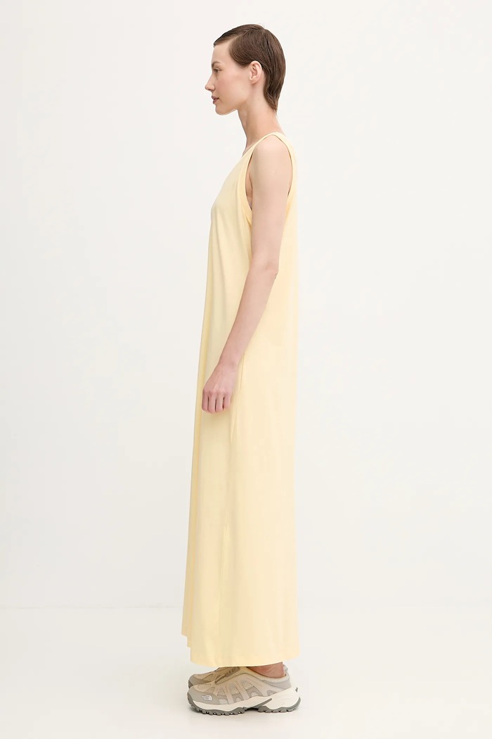 Pangaia cotton dress Midweight Long Dress 10002554 yellow SS25