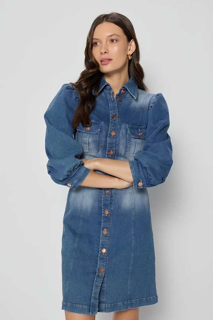 BIZUU Rochie din denim NIGANA.NIEBIESKi albastru SS25