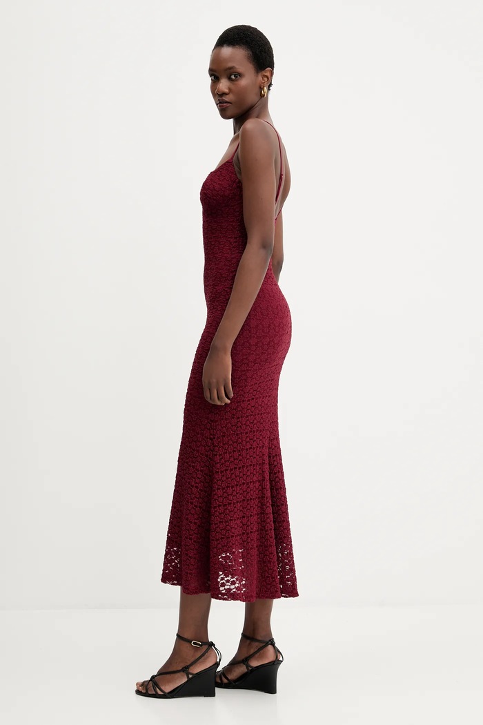 Bardot Rochie 57998DB9 burgundia SS25