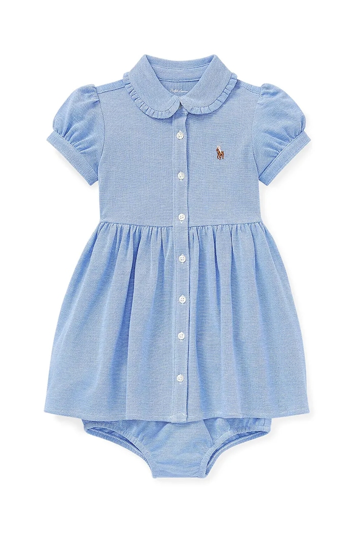 Polo Ralph Lauren baba pamut ruha rövid kék 310734896002