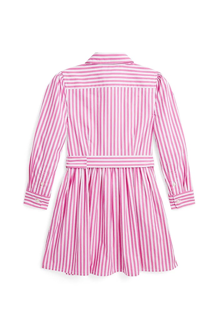Dětské bavlněné šaty Polo Ralph Lauren 312934134001 růžová SS25