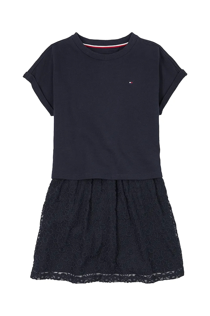 Dívčí šaty Tommy Hilfiger KG0KG08333.128.176.PPYA námořnická modř SS25