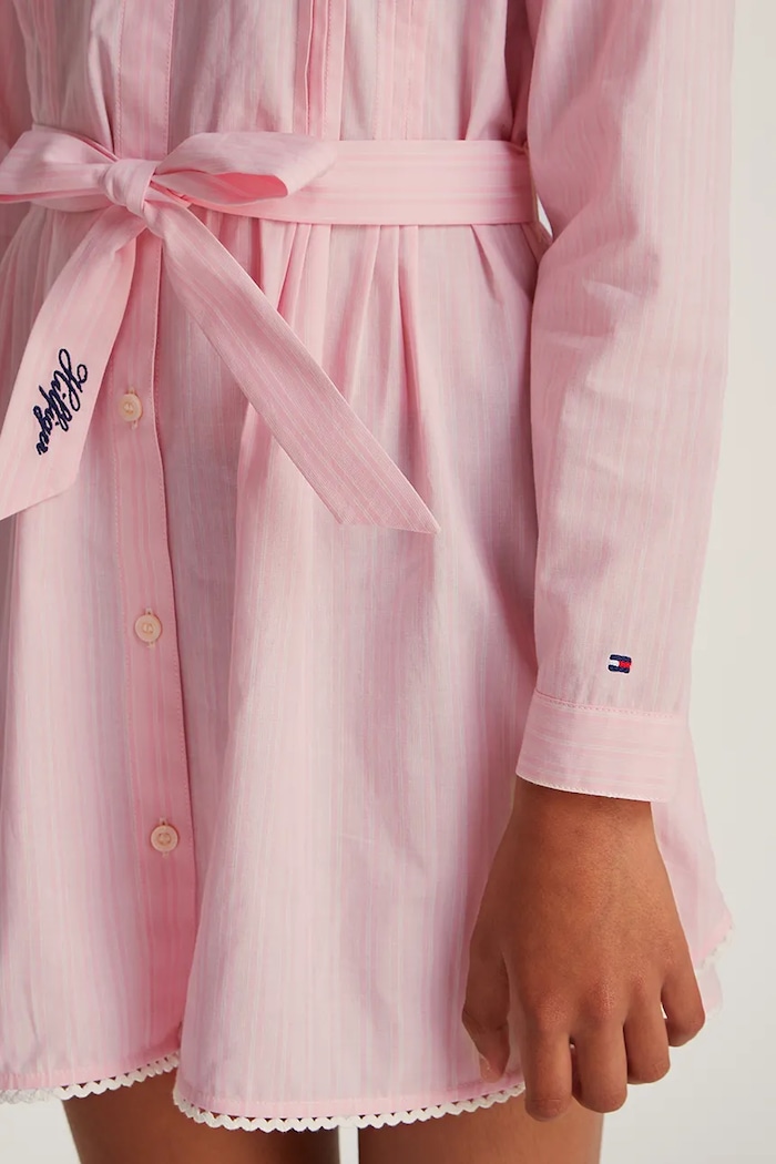 Dětské bavlněné šaty Tommy Hilfiger KG0KG08335.PPYA růžová