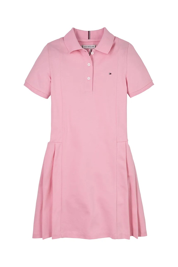 Детска рокля Tommy Hilfiger KG0KG08342.104.122.PPYA розов SS25