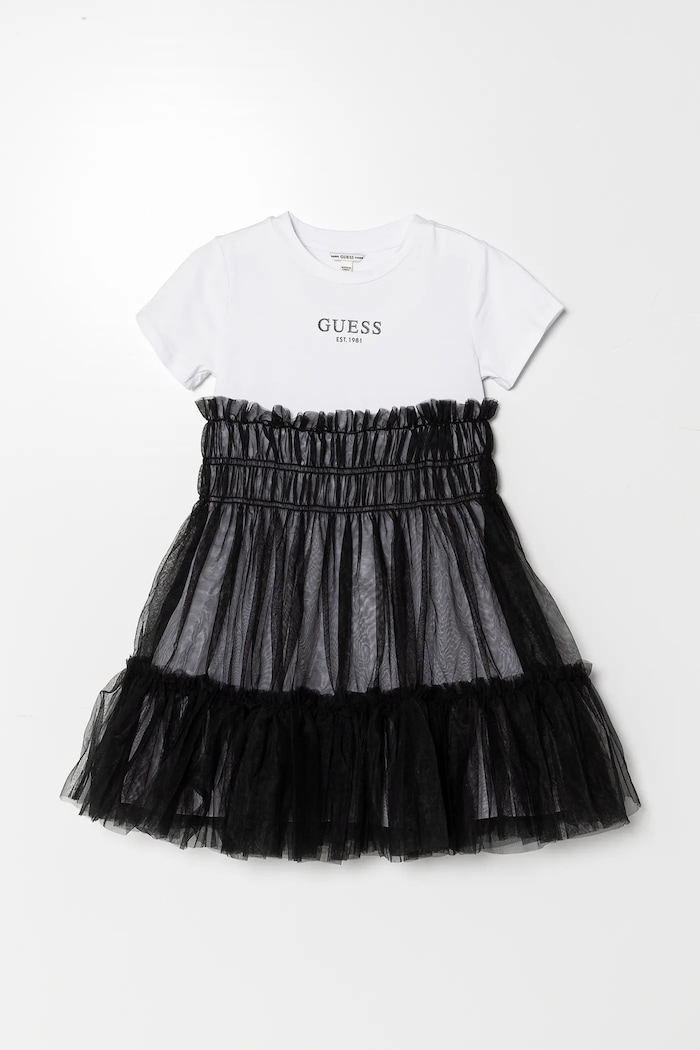 Dívčí šaty Guess midi černá J5RK18.K6YW0.PPYA