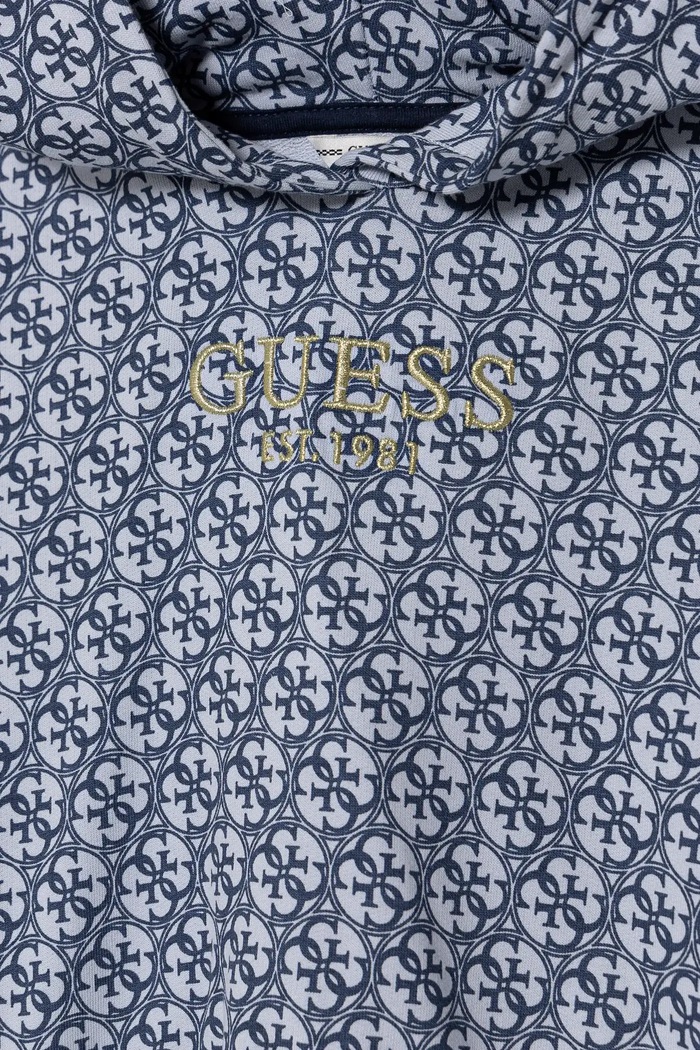 DÍVKA Dětské bavlněné šaty Guess J5RK32.KA6R4.PPYA modrá
