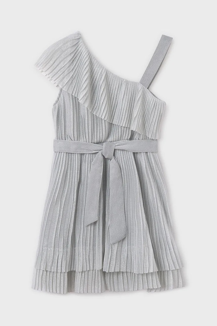 Dívčí šaty Mayoral mini šedá 6977.8B.Junior.PPYA