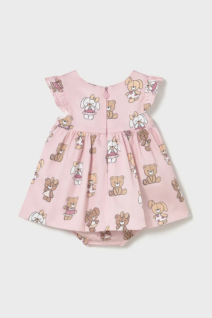 Бебешка памучна рокля Mayoral Newborn 1869.2P.Newborn.PPYH розов SS25