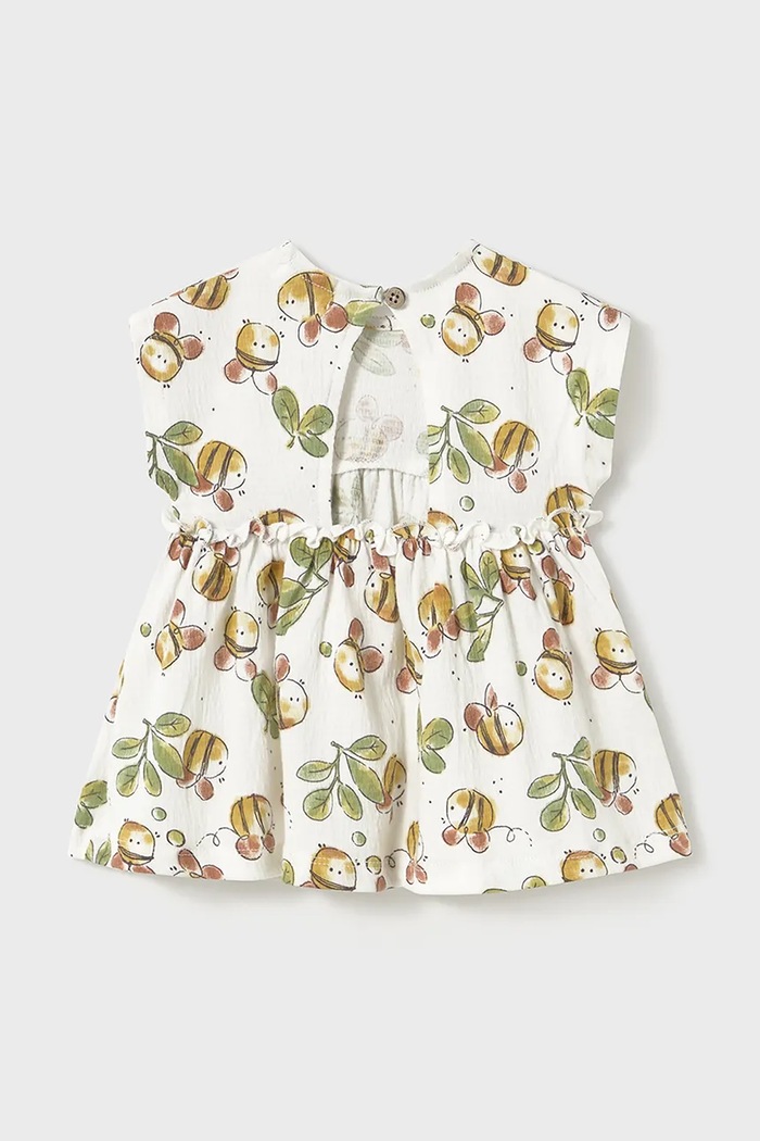 Бебешка рокля Mayoral Newborn 1870.2Q.Newborn.PPYH бежов SS25