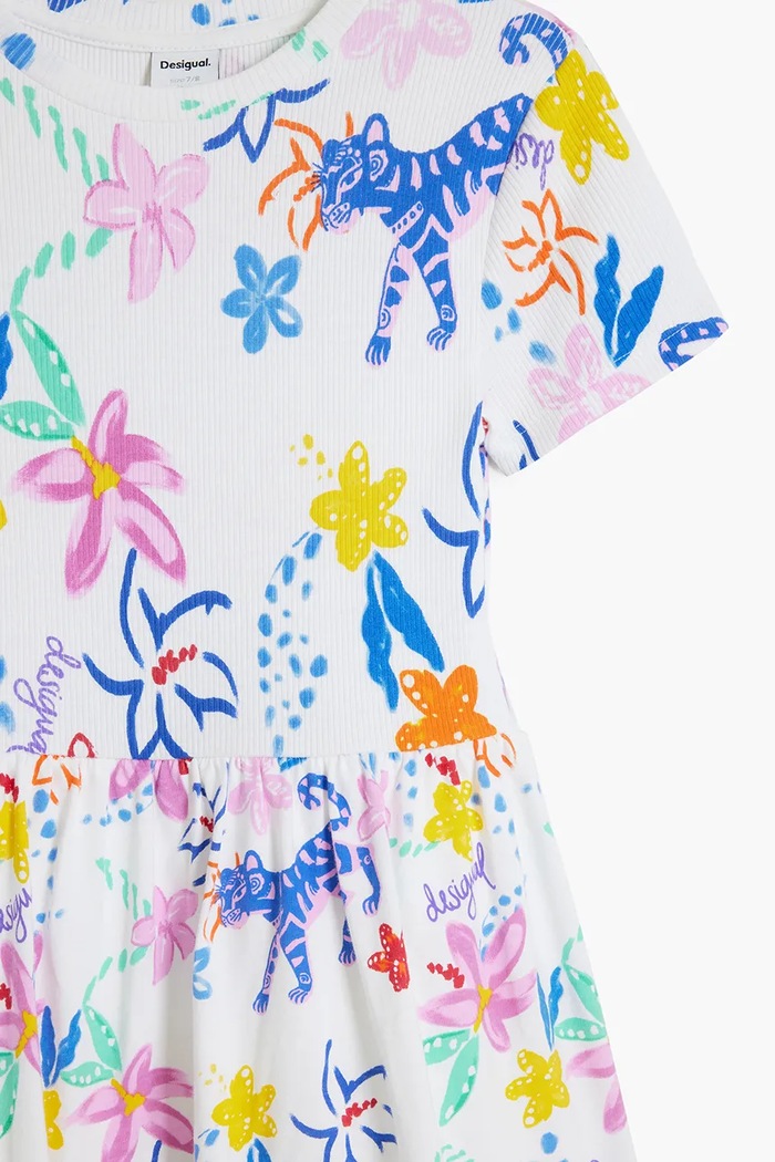 DÍVKA Desigual Dívčí šaty Desigual 25SGVK03 bílá