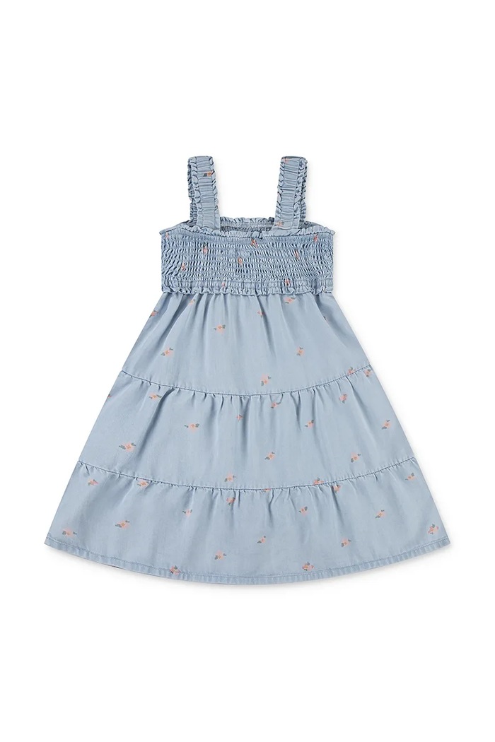 Детска рокля Levi's BABY DOLL SMOCKED DRESS 1EM227 син SS25