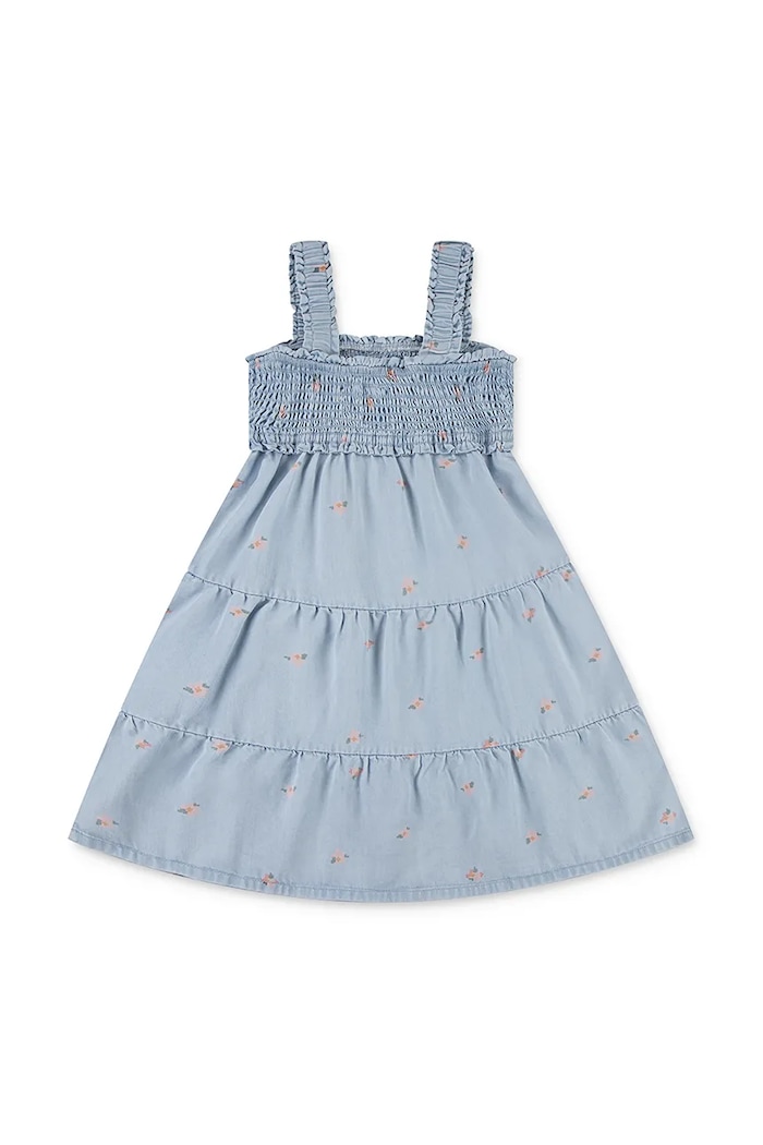 Детска рокля Levi's BABY DOLL SMOCKED DRESS 1EM227 син SS25