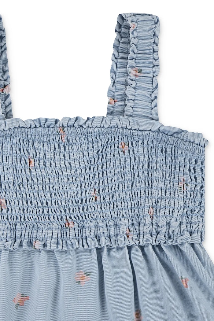 DÍVKA Dívčí šaty Levi's BABY DOLL SMOCKED DRESS 3EM227 modrá