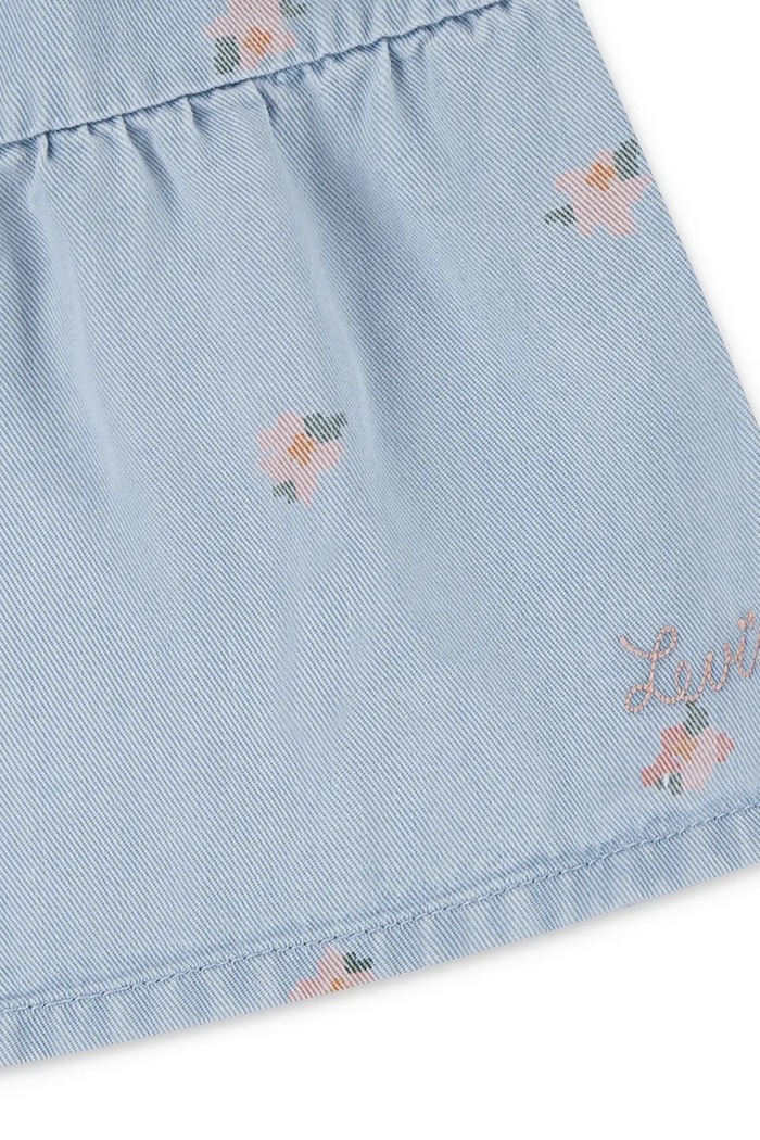 Dívčí šaty Levi's BABY DOLL SMOCKED DRESS modrá 3EM227