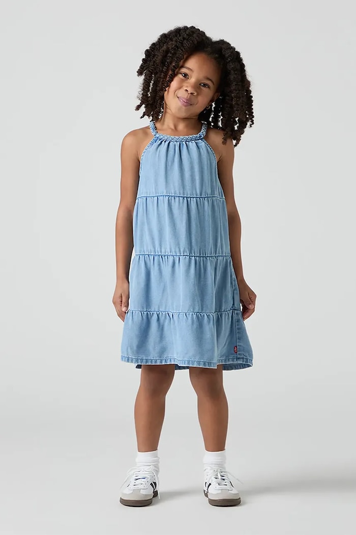 Šaty Levi's HALTER TIERED DRESS mini modrá 3EM228