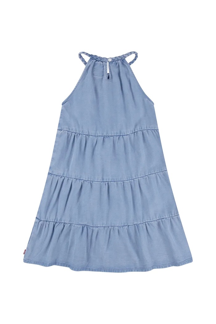 DÍVKA Šaty Levi's HALTER TIERED DRESS 3EM228 modrá