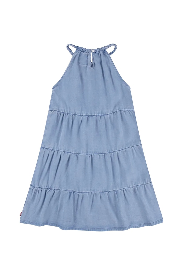 DÍVKA Šaty Levi's HALTER TIERED DRESS 3EM228 modrá