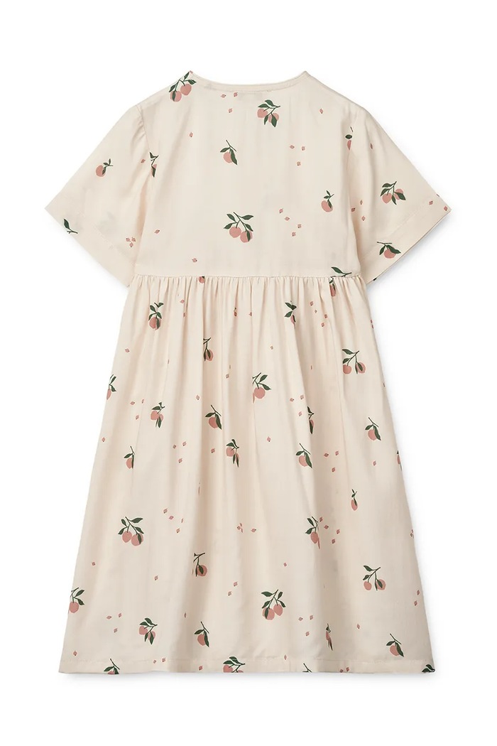 Dievča Dievčenské šaty Liewood Cleo Printed Shortsleeve Viscose Dress LW19802 béžová