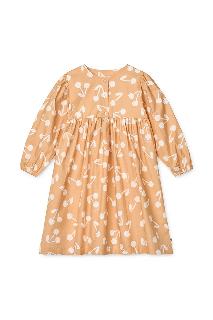 Παιδικό βαμβακερό φόρεμα Liewood Ariana Printed Dress LW19806 πορτοκαλί SS25