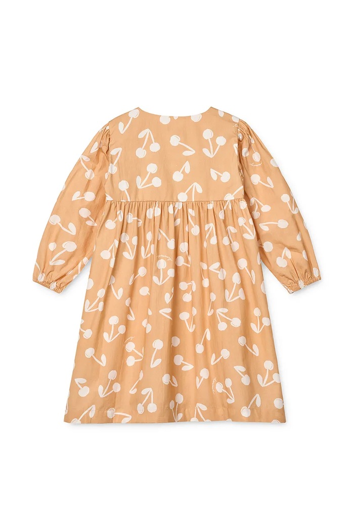 Κοριτσίστικα Παιδικό βαμβακερό φόρεμα Liewood Ariana Printed Dress LW19806 πορτοκαλί