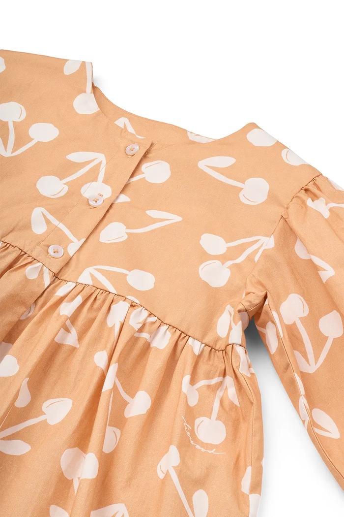 Παιδικό βαμβακερό φόρεμα Liewood Ariana Printed Dress πορτοκαλί LW19806