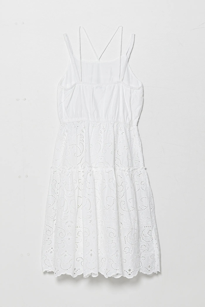 Dětské bavlněné šaty Guess J5GK30.WH7D0.PPYA bílá SS25