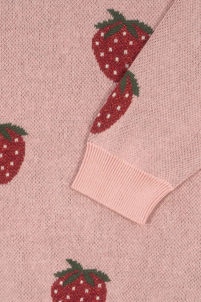 Konges Sløjd sukienka dziecięca LAPIS LUREX KNIT DRESS różowy KS102262