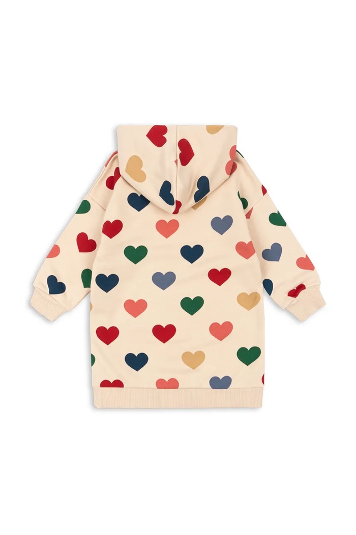 Dziewczynka Konges Sløjd sukienka dziecięca LOU HOODIE DRESS OCS KS102856 beżowy