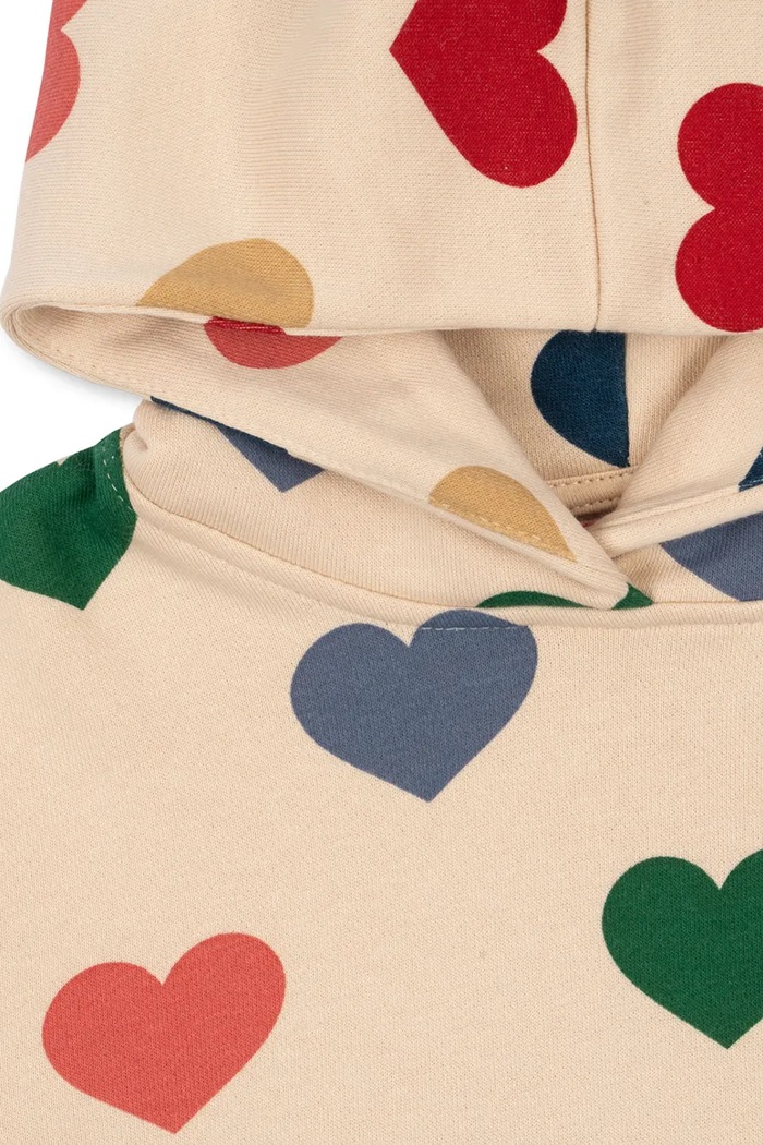 Konges Sløjd sukienka dziecięca LOU HOODIE DRESS OCS beżowy KS102856