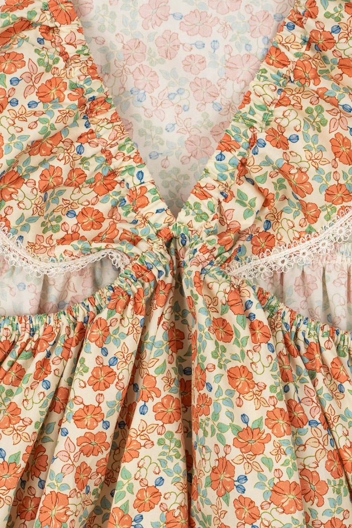 Konges Sløjd sukienka bawełniana dziecięca VERBENA DRESS GOTS KS102296 pomarańczowy