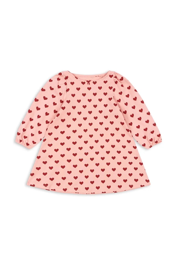 Konges Sløjd sukienka bawełniana dziecięca DREY DRESS GOTS wzorzyste różowy KS102566