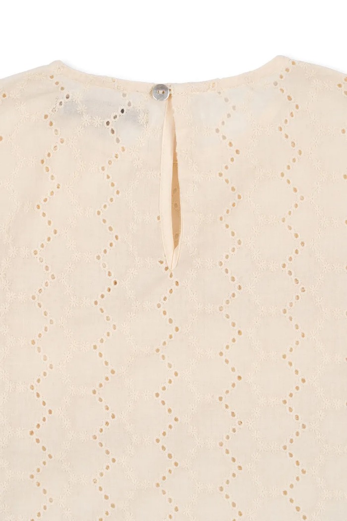 Dětské bavlněné šaty Konges Sløjd FRILLA DRESS KS102232 béžová SS25