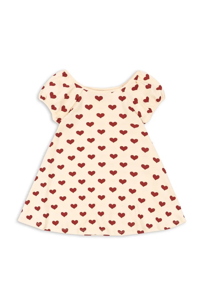 Konges Sløjd sukienka bawełniana dziecięca CLASSIC SS DRESS GOTS KS102546 beżowy SS25
