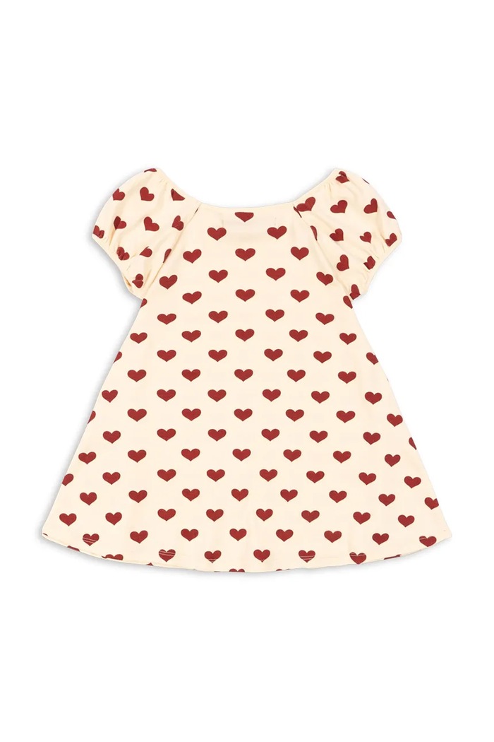 Dziewczynka Konges Sløjd sukienka bawełniana dziecięca CLASSIC SS DRESS GOTS KS102546 beżowy