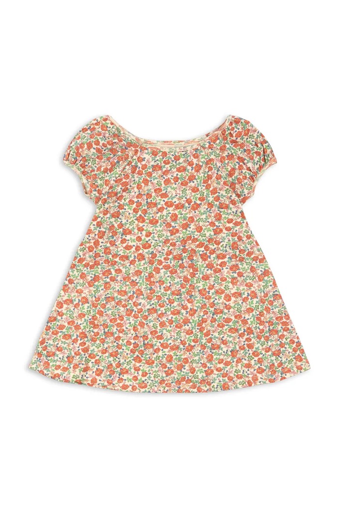 Fete Konges Sløjd Rochie din bumbac pentru copii CLASSIC SS DRESS GOTS KS102546 portocaliu