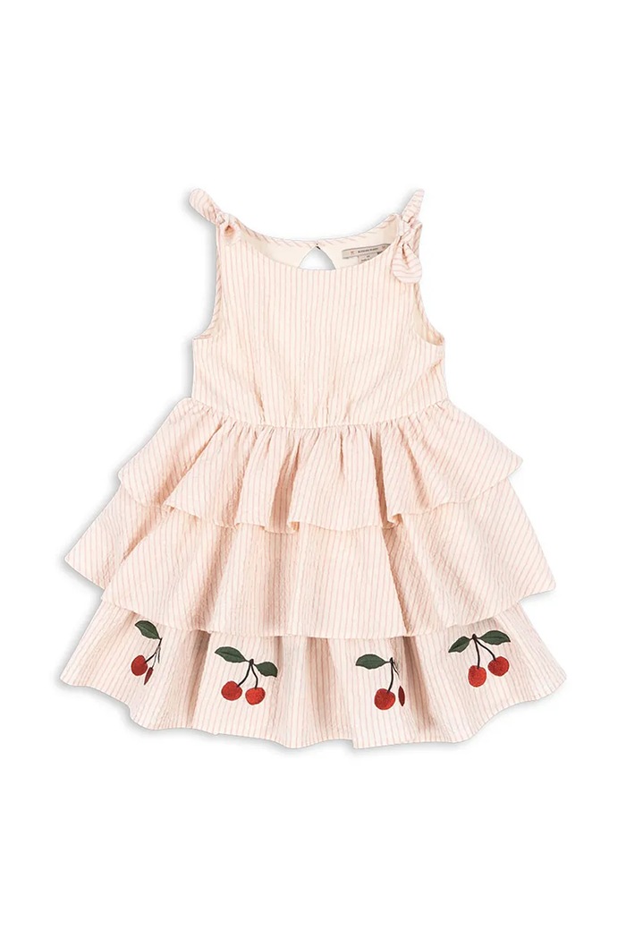 Konges Sløjd sukienka ELLIE DRESS GOTS KS103056 beżowy SS25