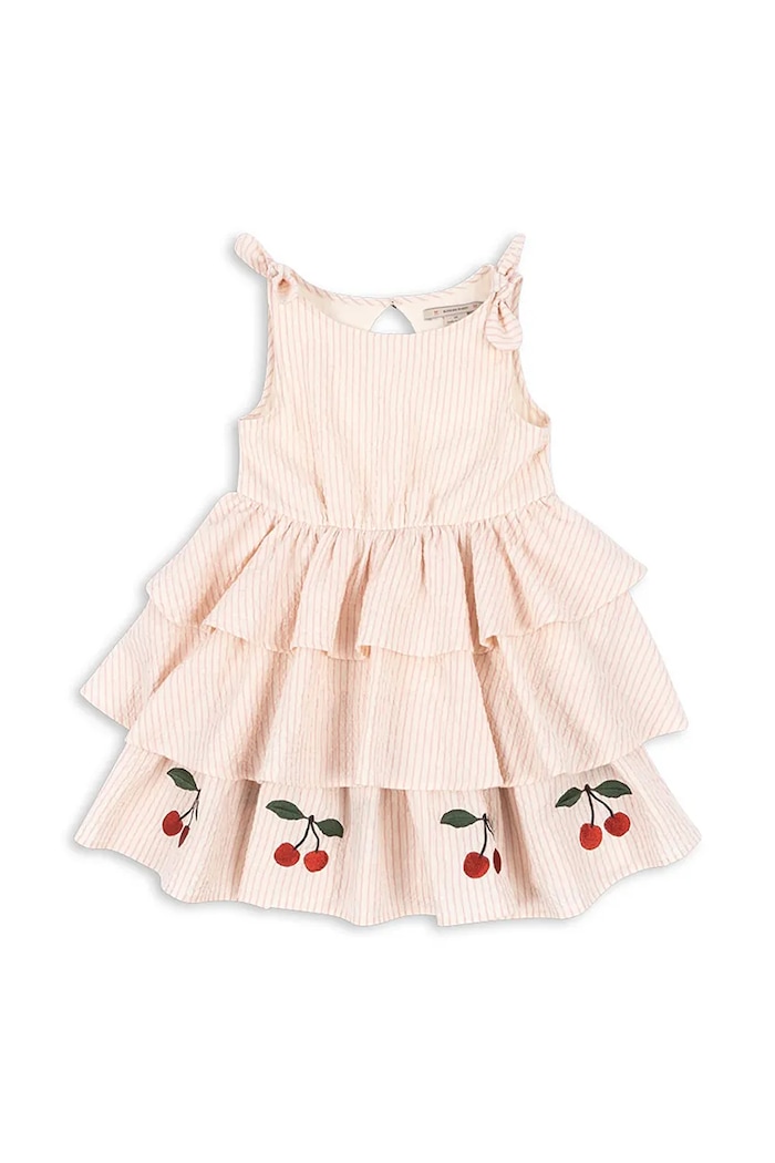 Konges Sløjd sukienka ELLIE DRESS GOTS KS103056 beżowy SS25