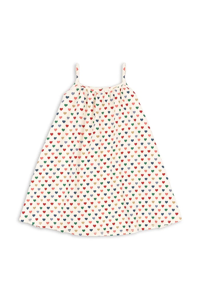 Konges Sløjd rochie BASIC STRAP DRESS GOTS midi bej KS103152