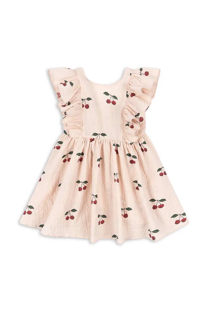 Φόρεμα Konges Sløjd ELIN DRESS GOTS στρογγυλό μπεζ KS103169
