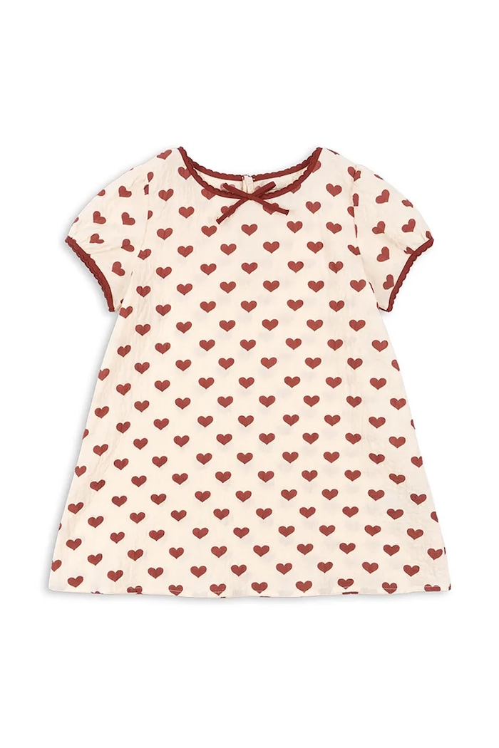 Šaty Konges Sløjd AVA SLIP DRESS GOTS bavlna béžová KS103236