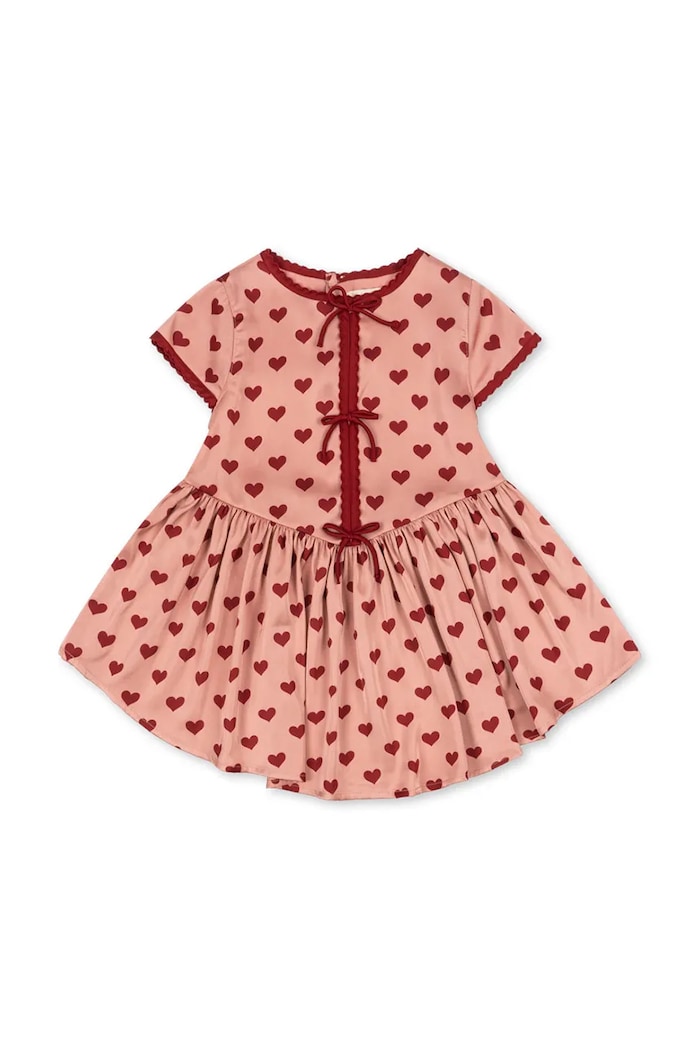 Konges Sløjd sukienka DELPHINE DRESS wzorzyste pomarańczowy KS103300
