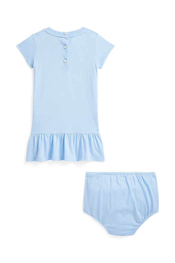 Polo Ralph Lauren Dětské bavlněné šaty Polo Ralph Lauren 310964042002 modrá SS25