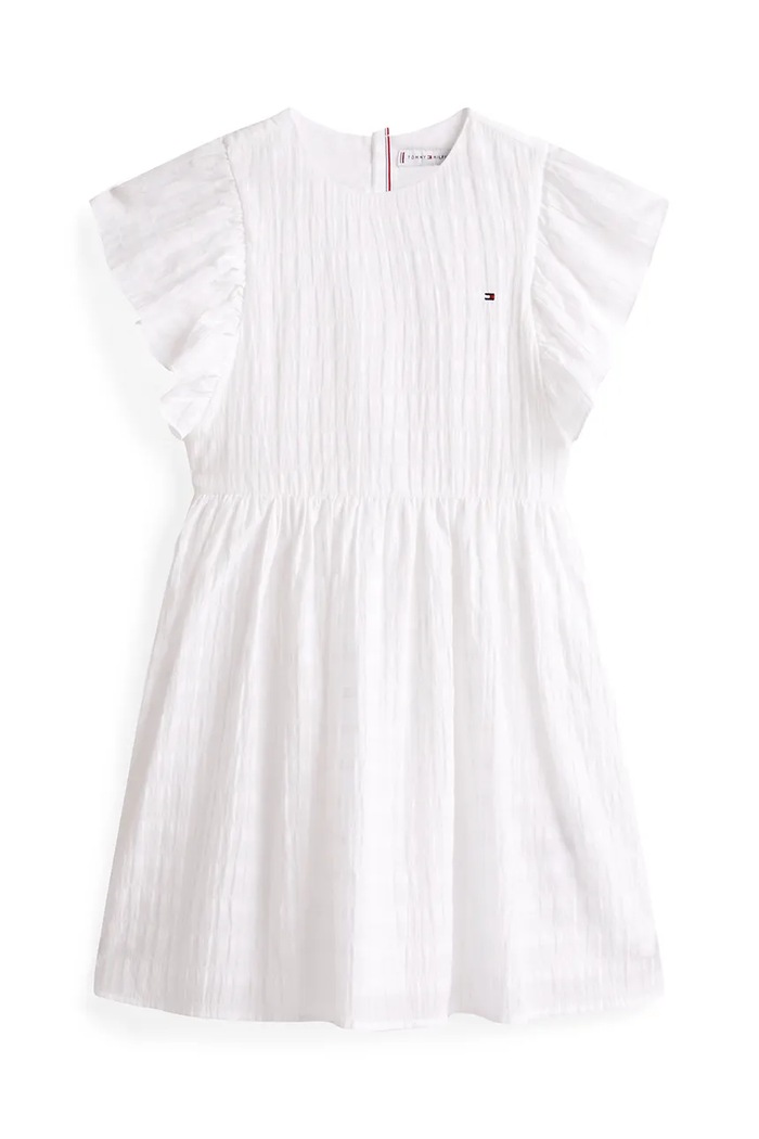 Tommy Hilfiger Dívčí šaty Tommy Hilfiger KG0KG08472.104.122.PPYA bílá SS25