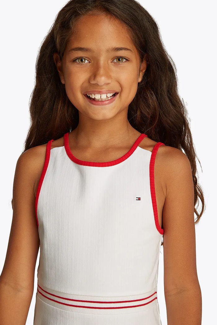 Dívčí šaty Tommy Hilfiger KG0KG08483.PPYA bílá