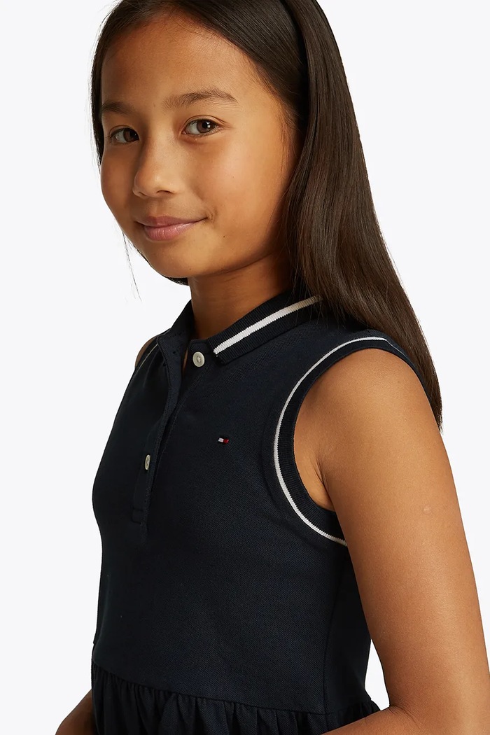 Tommy Hilfiger rochie fete KG0KG08486.128.176.PPYA bleumarin