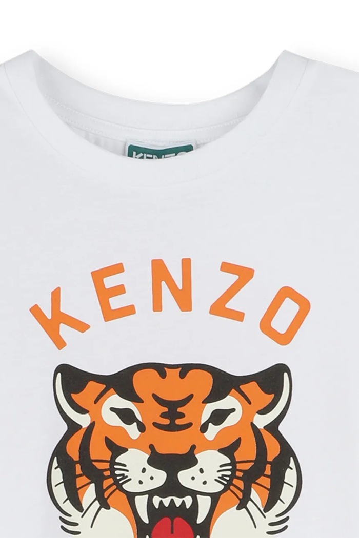 Dziewczynka Kenzo Kids sukienka bawełniana dziecięca K61025.114.150 biały