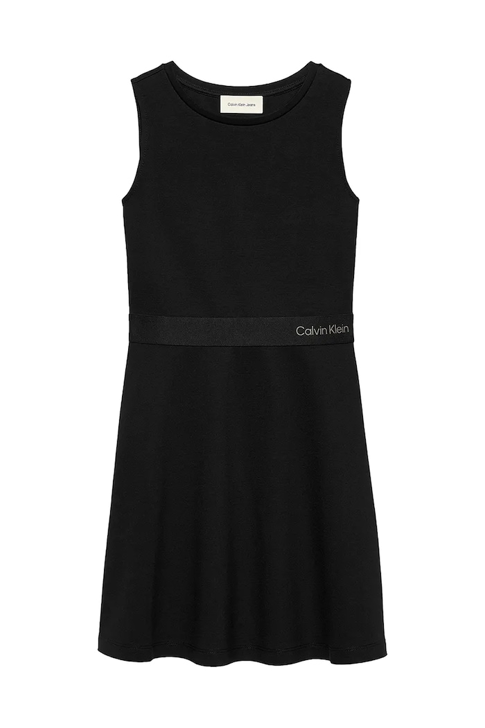 Calvin Klein Jeans sukienka dziecięca z elastanem czarny IG0IG02910.128.176.PPYA