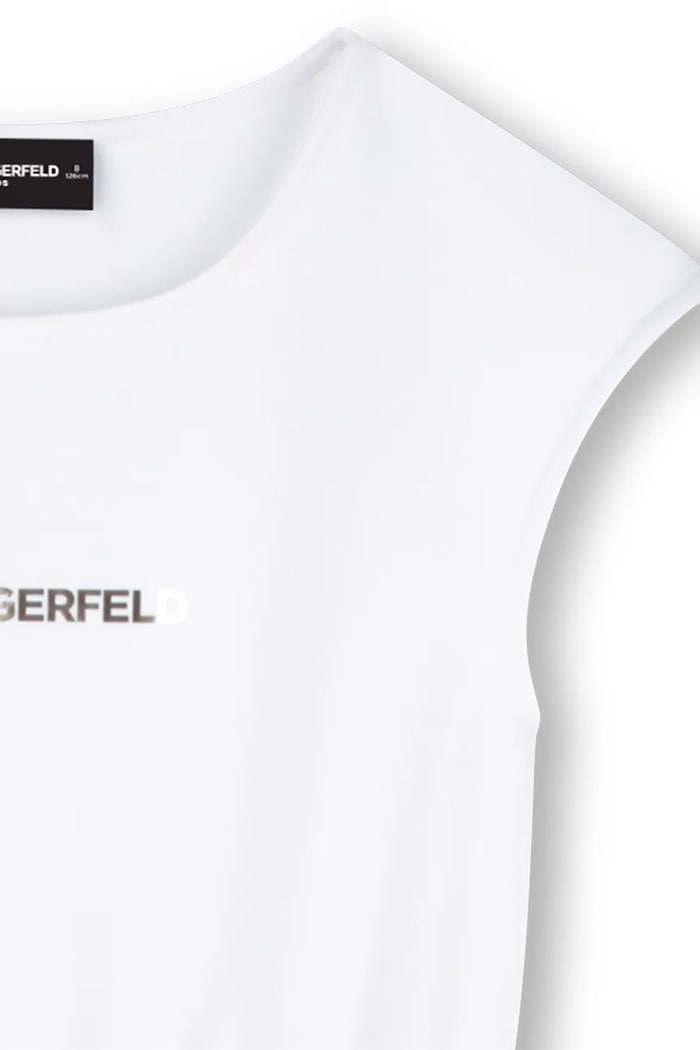 Deklice Otroška obleka Karl Lagerfeld Z30569.162.174 bela