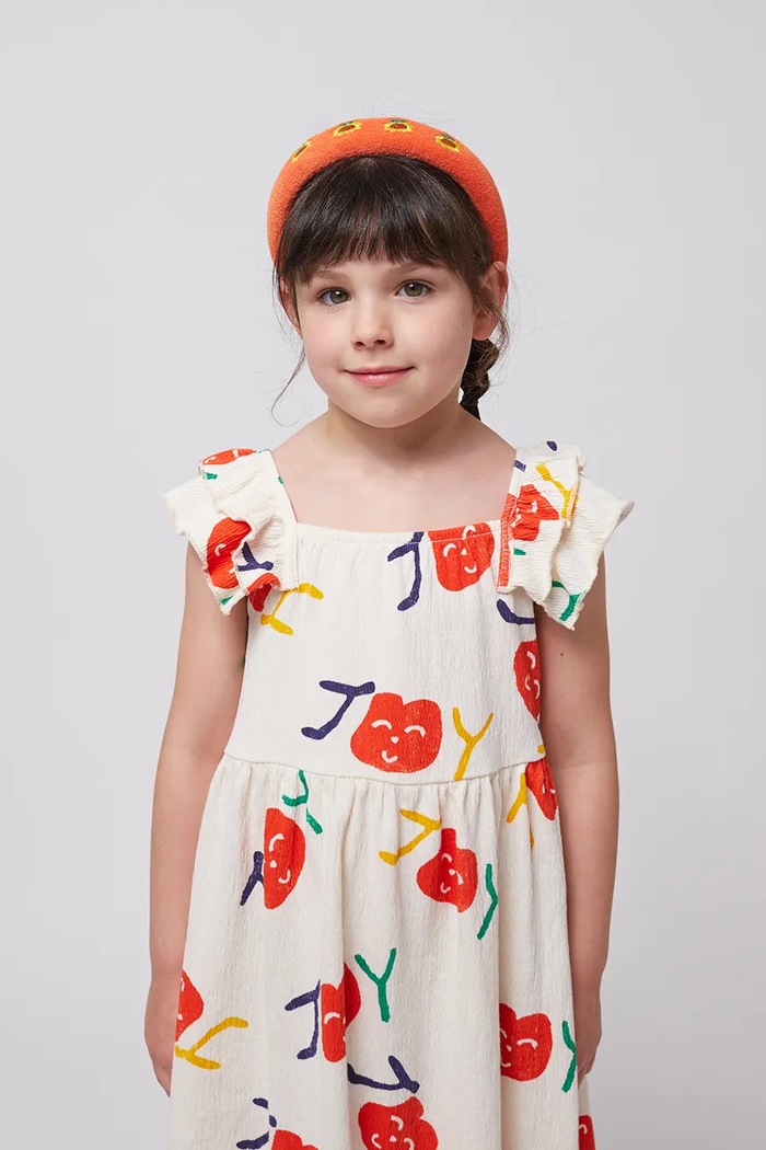 Детска рокля Bobo Choses Smiling 125AC138 бял