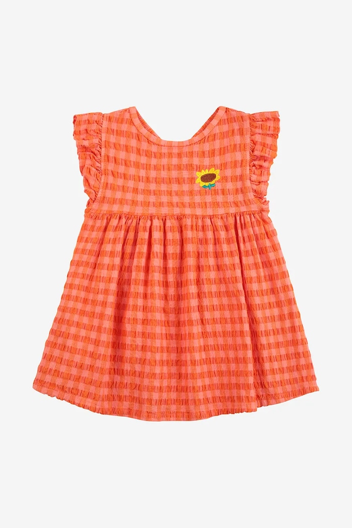 Бебешка рокля Bobo Choses каре оранжев 125AB080